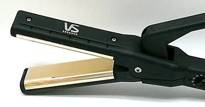 Plancha caliente Vidal Sassoon Gold Series, plancha de pelo, negra y dorada, esfera Foto 1 de 4