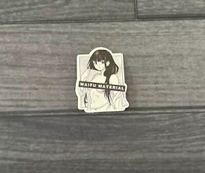 Waifu | Waifu Material Anime Girl Sticker Decal | Great For Bottles, Laptops etc - Picture 1 of 4