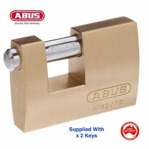 Abus Padlocks-High Security Monoblock Padlock 82/70 -70mm-FREE POST - Picture 1 of 5