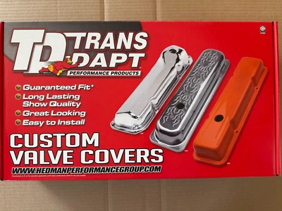 Valve Covers OLDSMOBILE 330-455 V8 1964-88 Stock Height  Chrome Pair SHIPS FAST! - Image 1 of 4