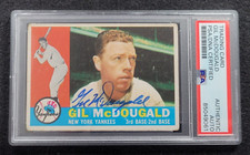 1960 GIL McDOUGALD Signed Topps Baseball Card-NEW YORK YANKEES-PSA