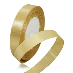 Solid Color Gold Satin Ribbon 5/8 Inches x 25 Yards Fabric Satin Ribbon for G... - Picture 1 of 7