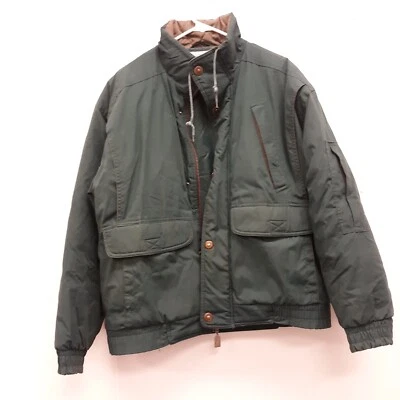 Chaqueta abullonada vintage Yukon Trail YT para hombre grande verde esmeralda cremallera completa/bolsillo Foto 1 de 4