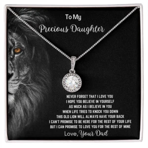 Precious Daughter Necklace from Dad, jewelry from father, Gift for daughter - Picture 1 of 4