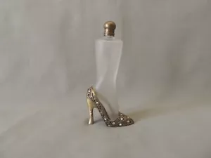 Perfume glass opaline bottle leg in metal high heel shoein - Picture 1 of 12