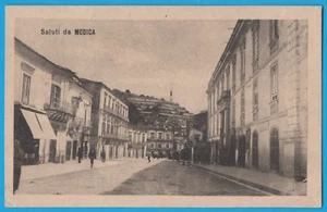 Modica Saluti Anno 1920 FP cartolina vintage postcard carte postale MA2112 - Picture 1 of 2