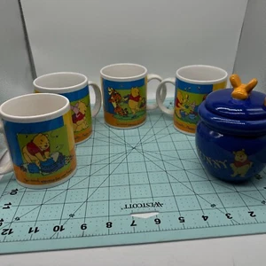 5 Disney Houston Harvest Winnie the Pooh Tigger Piglet Mugs Coffee Cups Set - Picture 1 of 11