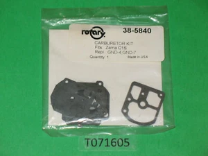 NOS Rotary 38-5840 diaphragm and gasket kit for Zama GND4, GND7, C1S carburetor - Picture 1 of 2