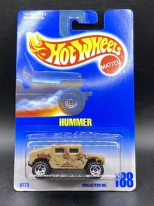 1991 Hot Wheels Light Tan Camo Hummer #188 ScaleVintage Blue Card Toy Car - Picture 1 of 3