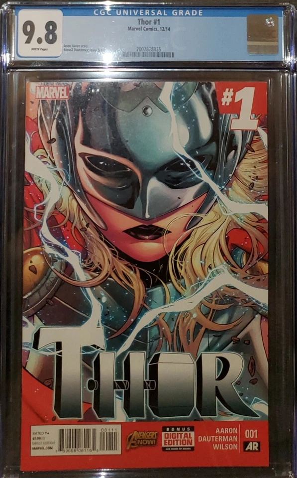 THOR #1 FIRST PRINT CGC 9.8 JANE FOSTER BECOMES THOR! THOR LOVE AND THUNDER! - Image 1 of 1