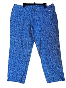 Anzughose Übergröße Anne Klein royalblau weiß gemustert - 18W - Bild 1 von 12