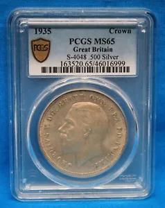 1935 PCGS GREAT BRITAIN CROWN S-4048 Graded MS65 PCGS # 163250.65/46016999 - Picture 1 of 4