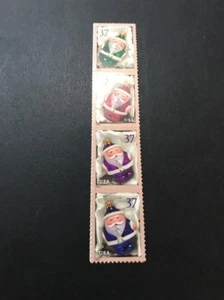 Scott #3883-86 Santa Ornaments - Christmas 37c (Vertical Strip of 4) 2004 MNH - Bild 1 von 1