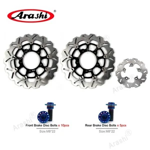 Rotor de disco de freno delantero trasero y pernos de montaje para Suzuki GSXR600 GSXR750 K6 K7 - Imagen 1 de 13