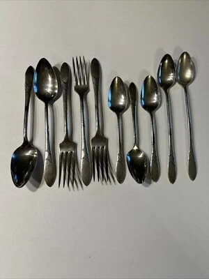 Cubiertos plateados de colección Community Lady Hamilton 10 piezas cucharaditas tenedores + Foto 1 de 4
