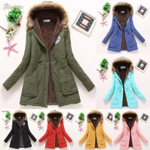chamarras mujer chaqueta mujer abrigo de invierno nieve mujer Abrigo con capucha - Picture 1 of 28