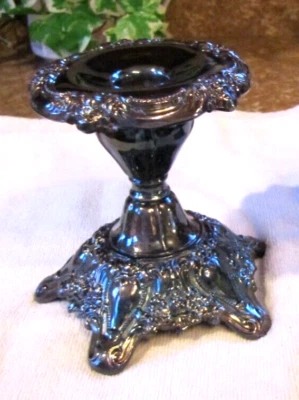 Candelabro elocuencia chapado en plata vintage de pátina Lunt E-61 Foto 1 de 4