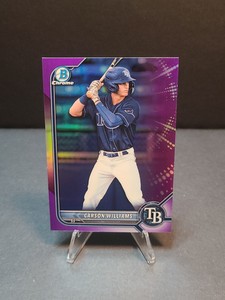 Carson Williams 2022 Bowman Draft Chrome Purple /250 Parallel Rays Prospect