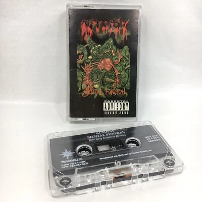 Vtg 1991 AUTOPSY Mental Funeral Cassette Tape Peaceville VILE25-4 Death Metal - Image 1 of 4