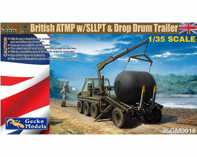 Gecko British ATMP w/SLLPT & Drop Drum Trailer 1:35 modellismo - Immagine 1 di 1