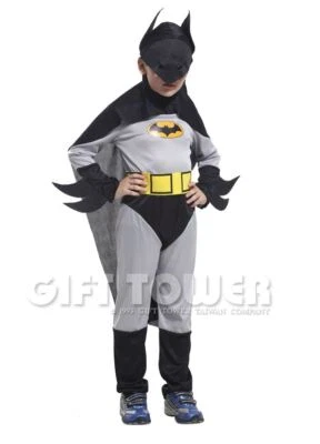 Kids Boys Batman Jumpsuit Cosplay Halloween Costume M, L, XL Ages 4-10 - Image 1 of 3