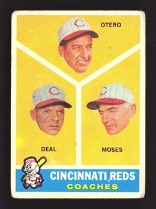 1960 Topps #459 Reggie Otero / Cot Deal / Wally Moses CO    Cincinnati Reds