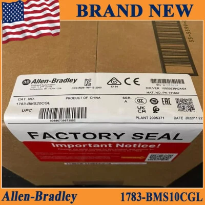 New Factory Sealed AB 1783-BMS10CGL SER A Stratix 5700 Ethernet Switch 10-Port - Image 1 of 3