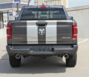 Calcomanías a rayas traseras para Dodge Ram gráficos de puerta trasera pegatinas de cualquier año - Imagen 1 de 4