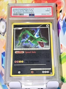 2008 Rayquaza - 14/146 - Reverse Holo Legends Awakened Pokemon PSA 9 MINT - Picture 1 of 3