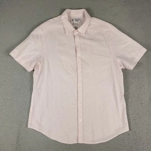 Penguin Shirt Mens Size Large Pink Casual Button Up Short Sleeve - Picture 1 of 7