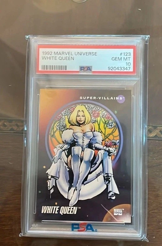 1992 MARVEL UNIVERSE #123 WHITE QUEEN PSA 10  EMMA FROST - Image 1 of 1