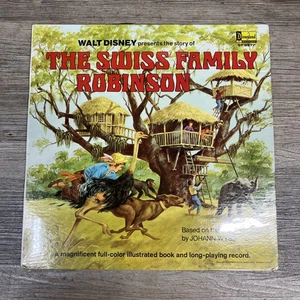 Walt Disney Schweizer Familie Robinson LP Vinyl Album Buch 1968 versiegelt NEU - Bild 1 von 2