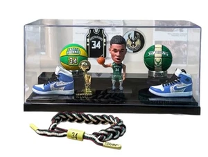 Giannis Antetokounmpo Figurine Bobble Head Championship Display Milwaukee Bucks - Picture 1 of 1