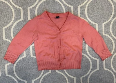 RARO DE COLECCIÓN Y2K Bebé Gap Niñas Rosa Cárdigan Suéter Talla 3T Usado en Excelente Condición Foto 1 de 3
