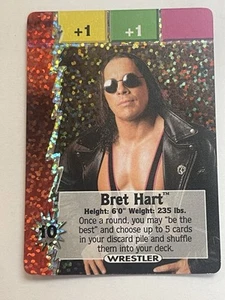 BRET HART~2000 WOTC WCW NITRO TCG SPARKLE FOIL GLITTER CARD - Picture 1 of 2