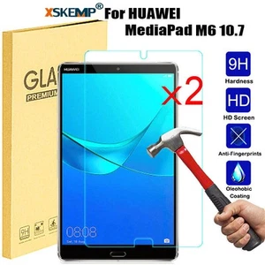 2Pcs Huawei Mediapad M5 M6 T3 M3 Lite 9H Tempered Glass Screen Protector Cover - Picture 1 of 12