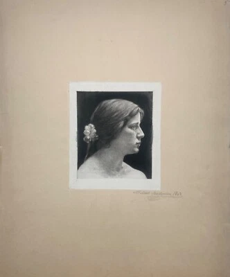 Radierung 1903 Jugendstil Porträt einer Frau Cilius Andersen - Bild 1 von 4