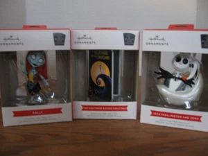 3 HALLMARK The Nightmare Before Christmas Ornaments NIB - Picture 1 of 4