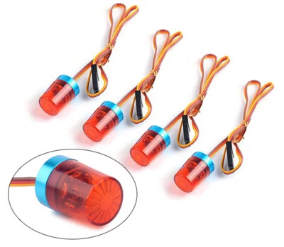 Rotating Police LED Flashing Lamp - 4pcs For 1/14 TAMIYA TRACTOR 1/10 RC Crawler - Image 1 of 4