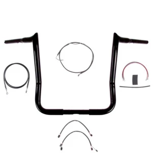 1 1/4" BBlack 17" Diablo Handlebar Kit 2014-2015 Harley Ultra Street Glide w/ABS - Picture 1 of 2