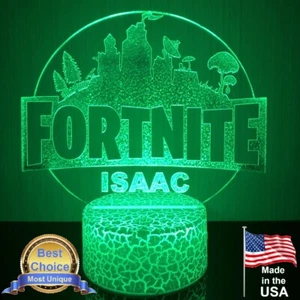 FORTNITE City acrylic night light gaming LED lamp Personalize & PICK YOUR COLORS - Picture 1 of 19