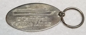 Cruise Ship Keychain Carnival Cruise Lines Oval 1990s Metal - Picture 1 of 6