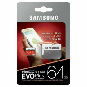 Samsung 64GB Micro SD Card SDHC SDXC Memory Card TF Class 10 SD Adapter UK Stock - Picture 1 of 10