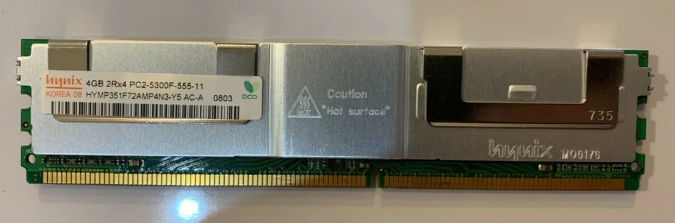 Hynix 4GB - 2Rx4 - PC2-5300F HYMP351F72AMP4N3-Y5 - Photo 1/1