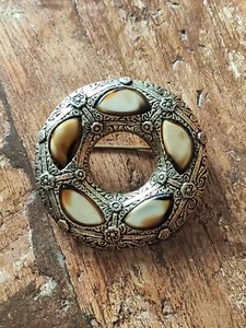 Miracle Vintage Large Brooch Celtic Style 48 mm - Picture 1 of 9