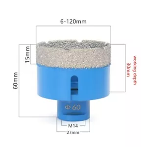 6-120mm Diamond Hole Saw Core Drill Bit For Tile Ceramic Porcelain Marble Stone - Foto 1 di 46