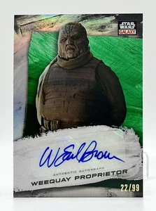 2022 Topps Chrome Star Wars Galaxy Green Weequay Proprietor 22/99 - Bild 1 von 2