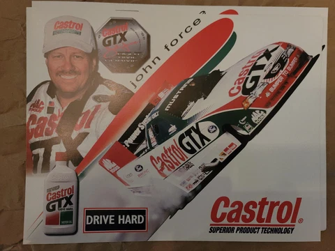 CASTRO GTX OIL JOHN FORCE DRIVE HARD MINI POSTER - NEW Cover