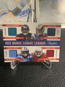 2013 Prestige Rookie League Leaders 2012 Game worn quad patch /299 💥