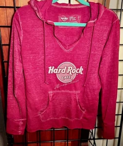 Hard Rock Cafe Hoodie Women's XS Amsterdam Burgundy Lightweight  - Picture 1 of 7